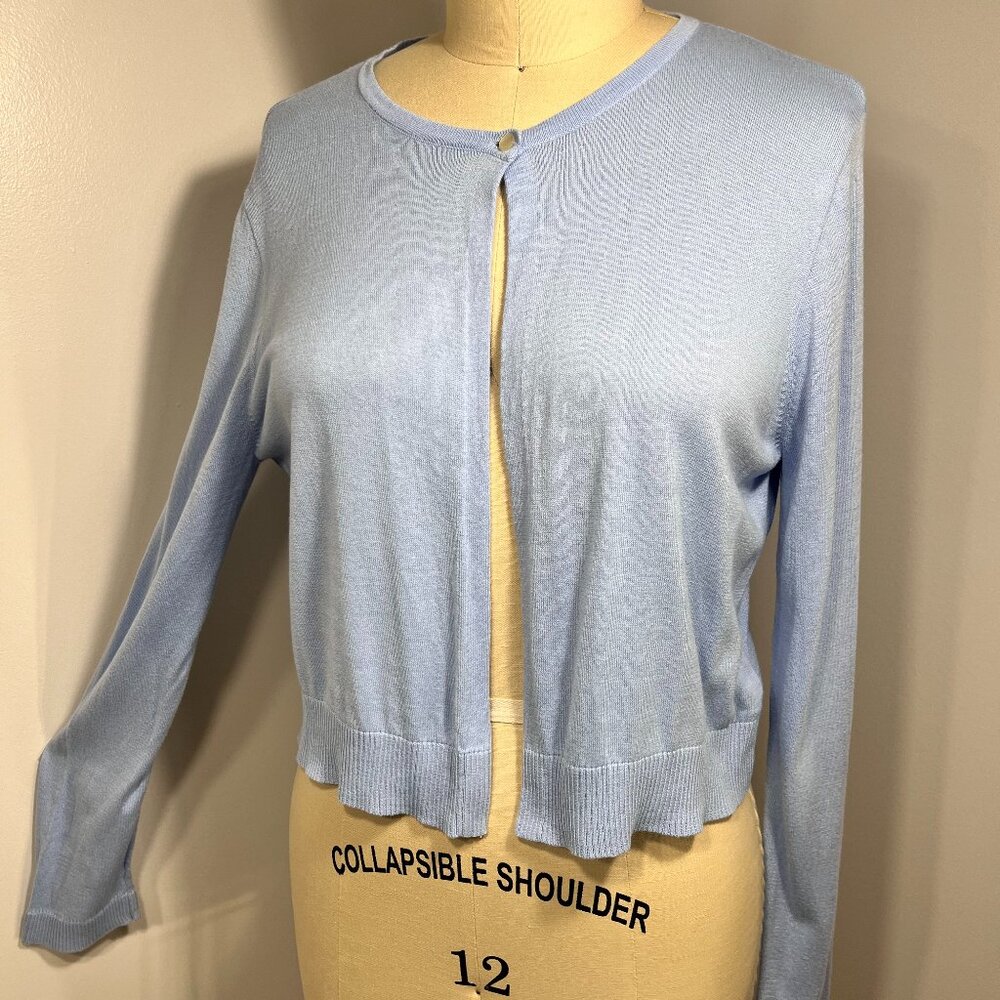 Chaps, Light Blue, lightweight open sweater.  Size XL*